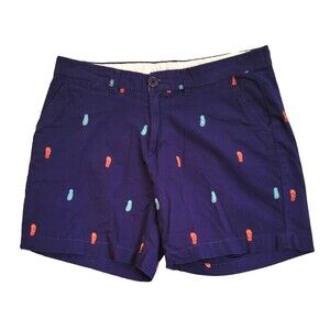 Fresh Shorts Womens size 6 Navy Blue Flip Flops Mid Rise Pockets 5" Inseam